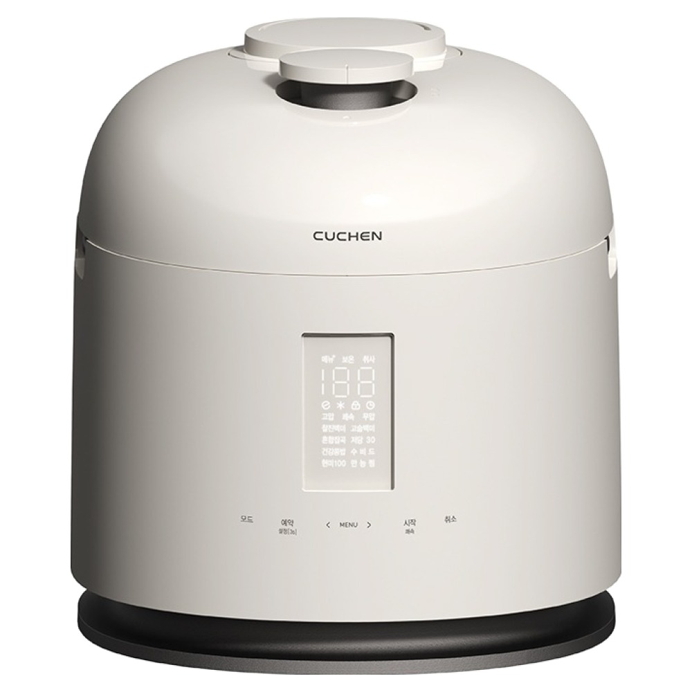 쿠첸 123 풀스테인리스 듀얼프레셔 IH 전기압력밥솥 10인용, CRT-XPD1070IEGW, 글로시 화이트