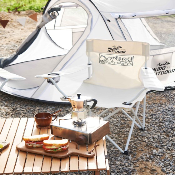 무로 아웃도어 릴렉스 와이드 휴대용 접이식 폴딩 방수 낚시 캠핑 체어 + 전용파우치 2026