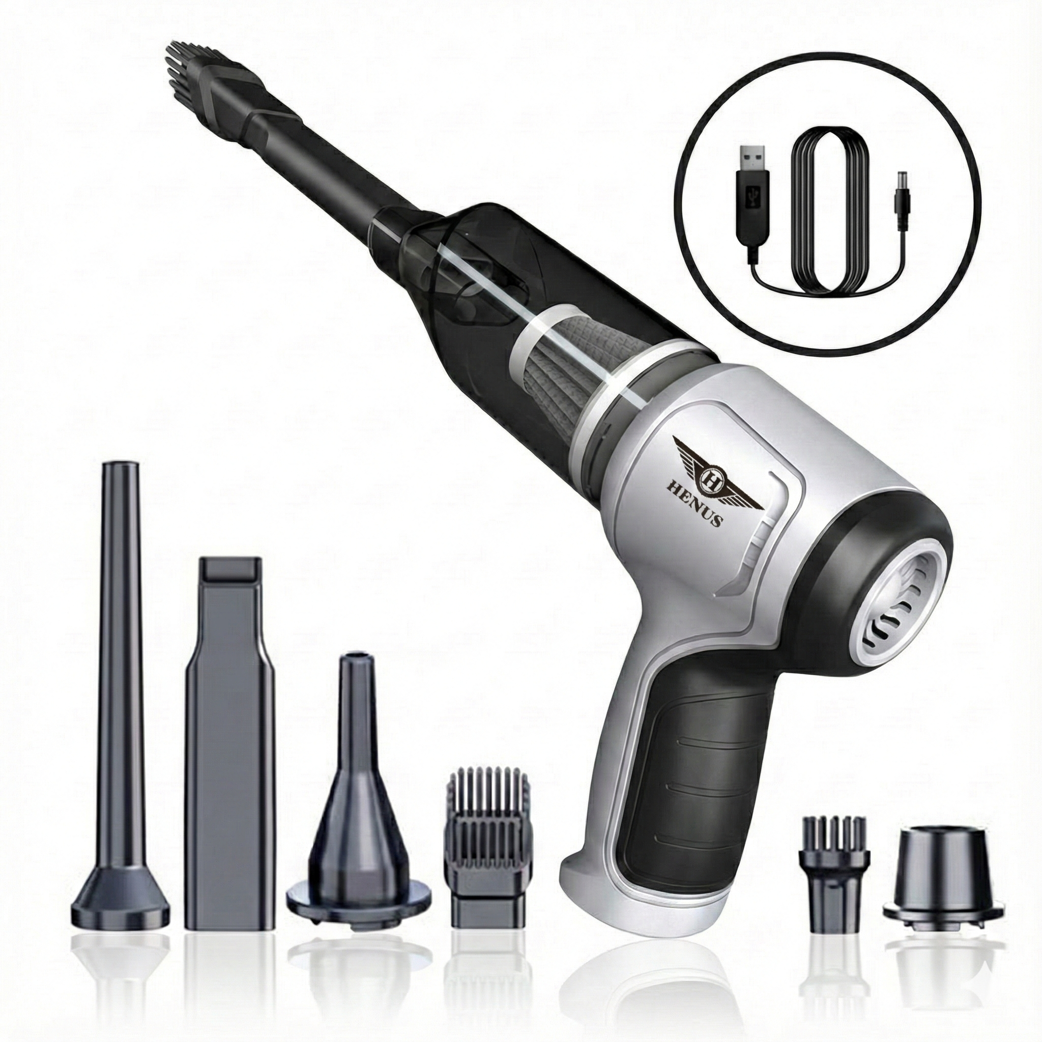 차량용 청소기 무선 에어건 초강력 미니 핸디 청소기