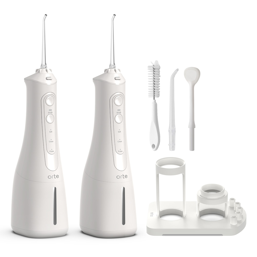 오르테 워터밸런스 UV 구강세정기 1+1 휴대용 물치실 치아 치간 세척 물양치 물칫솔 세정기 거치대 거치대포함, 본품1P,거치대2P,기본노즐2P,청소솔2P,혀클리너2P, 본품1P