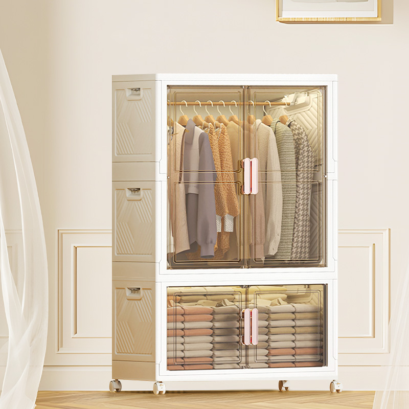 HOMEY NEST 대용량 다용도 리빙박스 정리함 폴딩 옷장 수납장