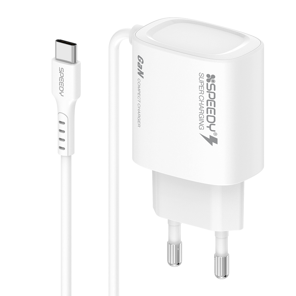 스피디 PD 25W PPS 초고속 C타입 케이블 일체형 충전기