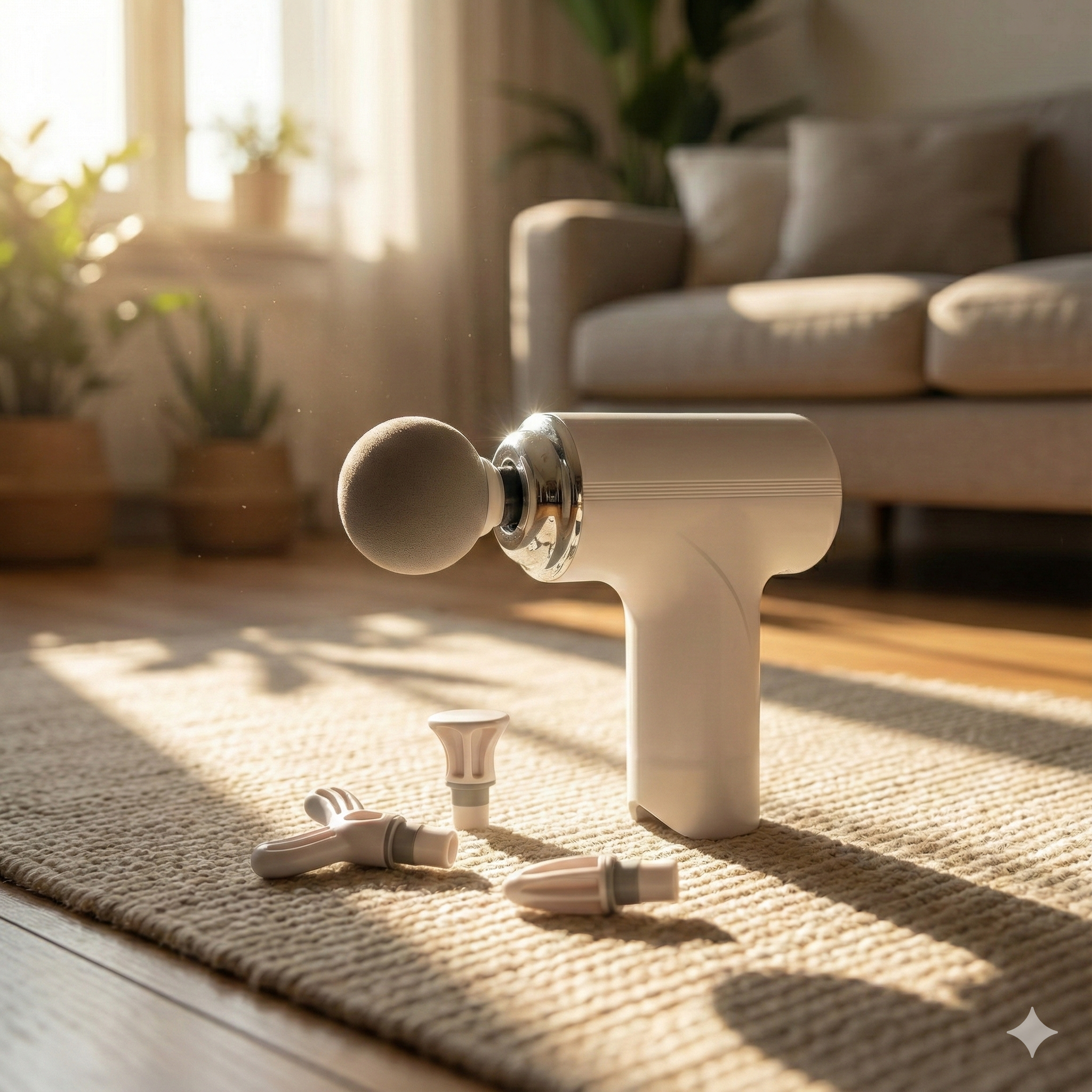 에코마음 무선 미니 전동 마사지건 + 헤드 4종 세트