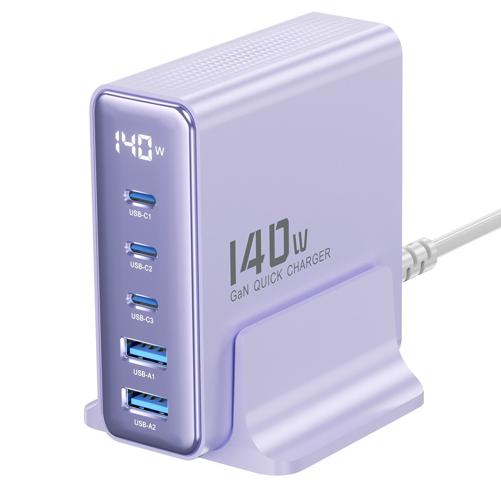 Toocki 투키 GaN 140w LED 디스플레이 5포트 멀티충전기