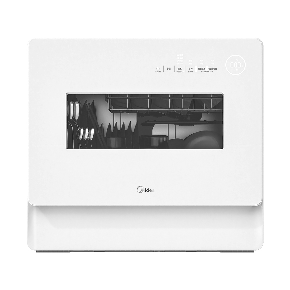 마이디어 자동문열림 UV 램프 식기세척기 6인용, 화이트, MDWMT0601W-WINE-KR, 방문설치