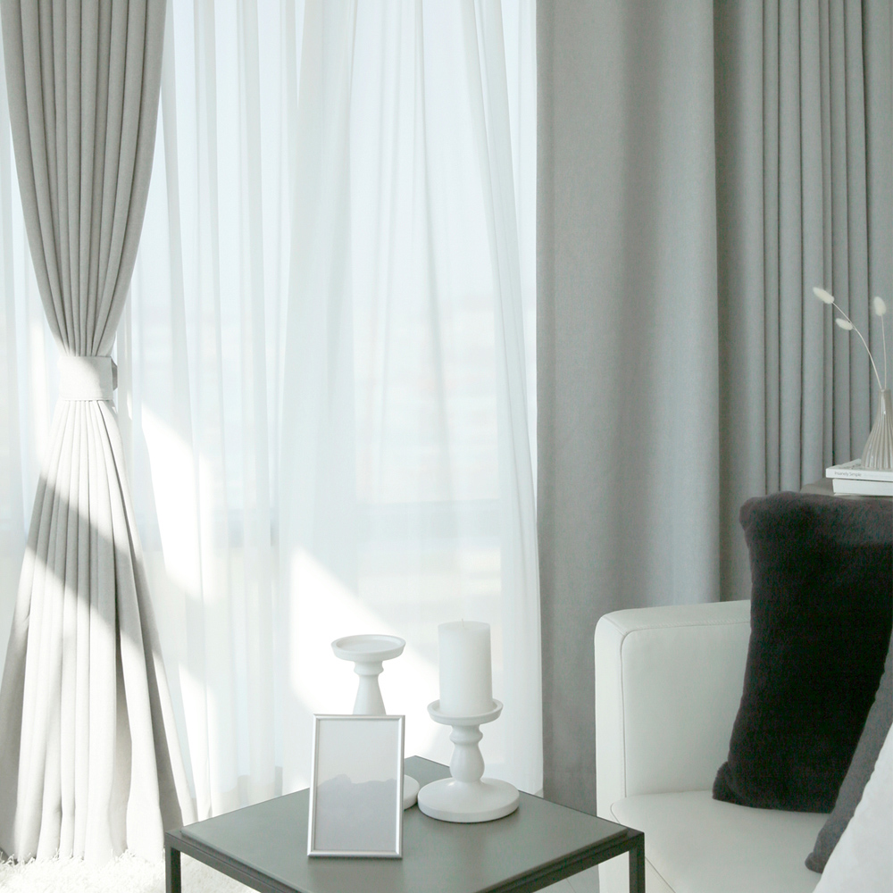 윈도우드레스 봉집 스타일 소프트 암막커튼 2p