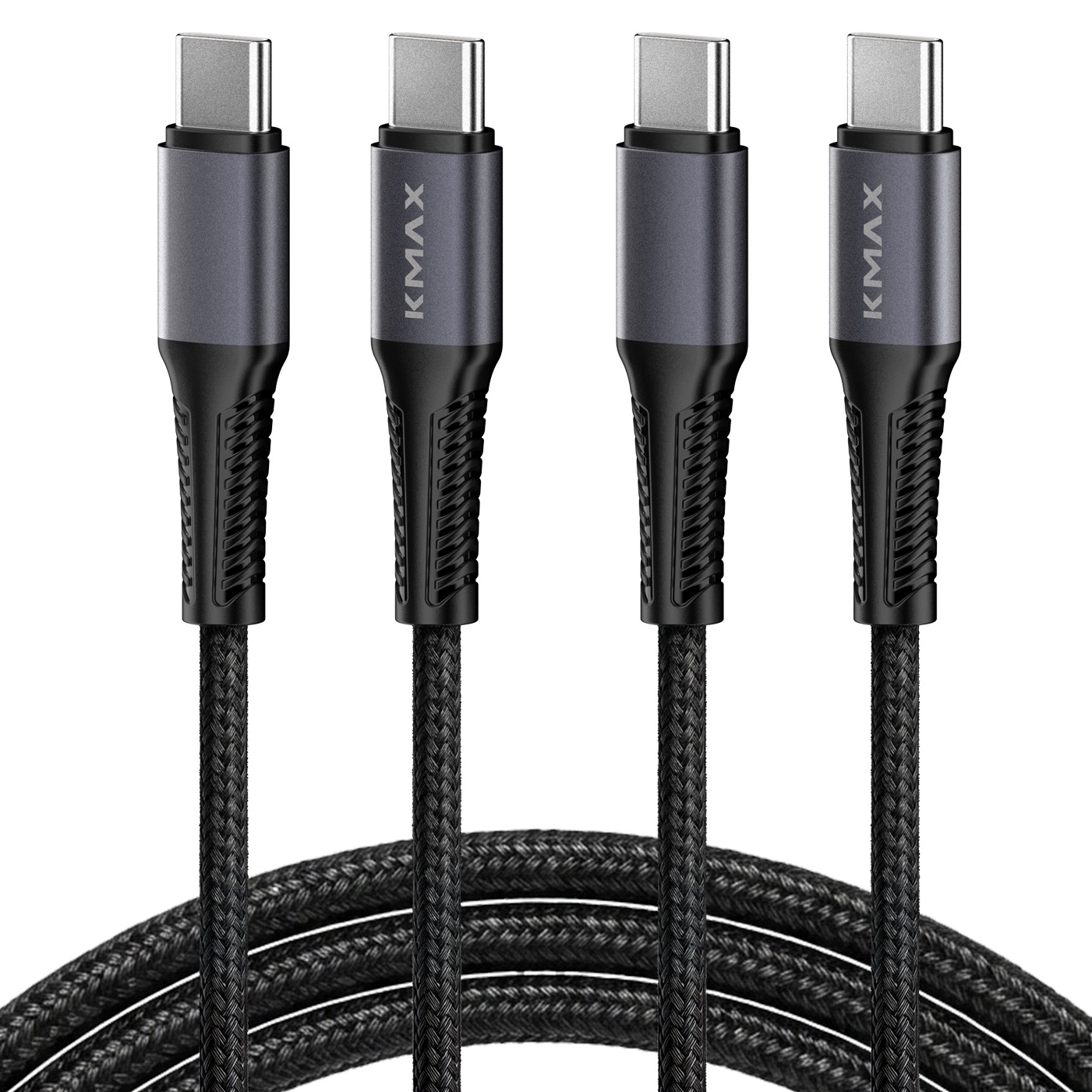 케이맥스 100W 메탈패브릭 C-C타입 초고속 충전 케이블