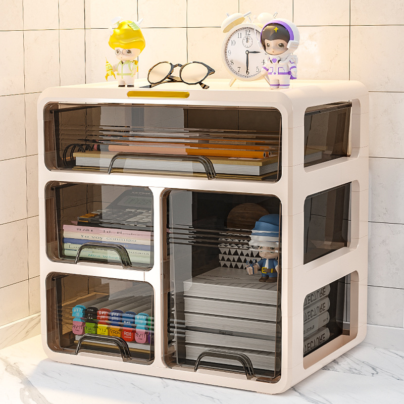 365플레이스 튼튼한 책상 정리함 사무실 책상 정리 오거나이저 4단 아이보리