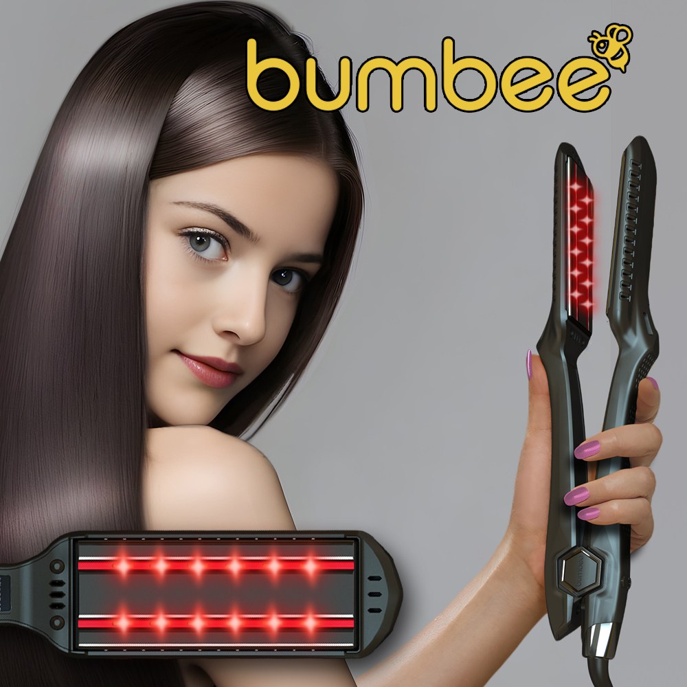 범비 범비7 듀얼원적외선 판고데기 매직기 전문가용 미용실 헤어매직기, 블랙