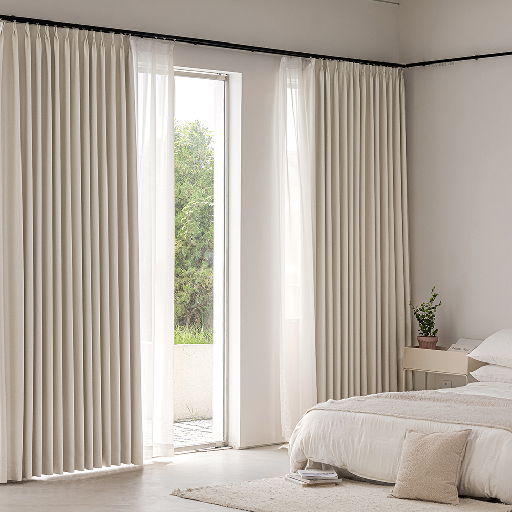 사라하우스 99.99% 빛차단 암막커튼 핀형 레일형