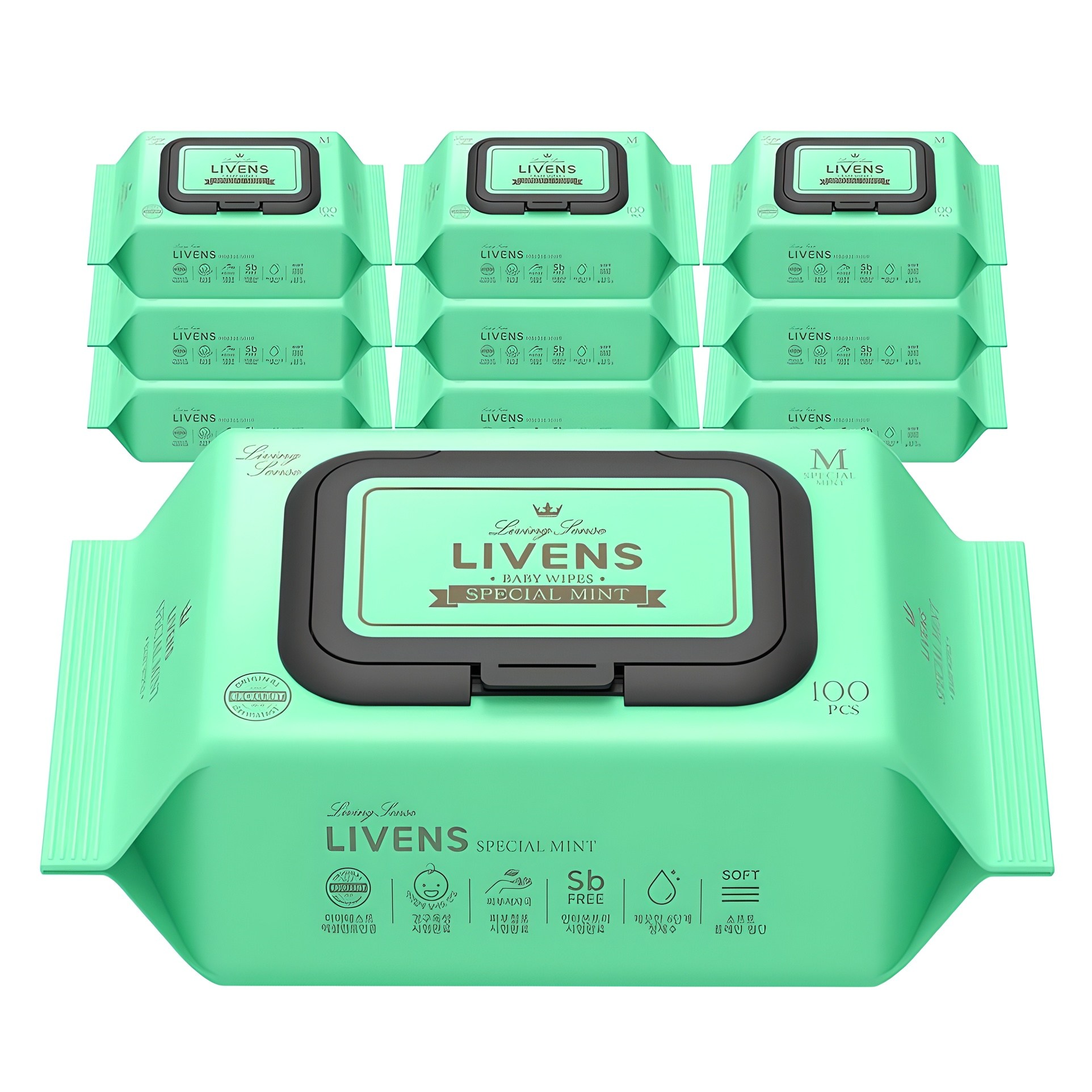리벤스 스페셜 민트 유아물티슈 캡형